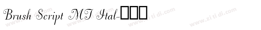 Brush Script MT Ital字体转换